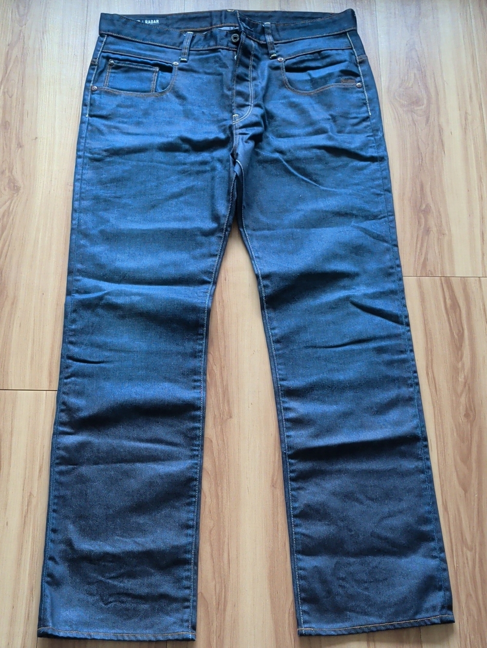 Men's Dark Blue Straight-Leg Jeans
